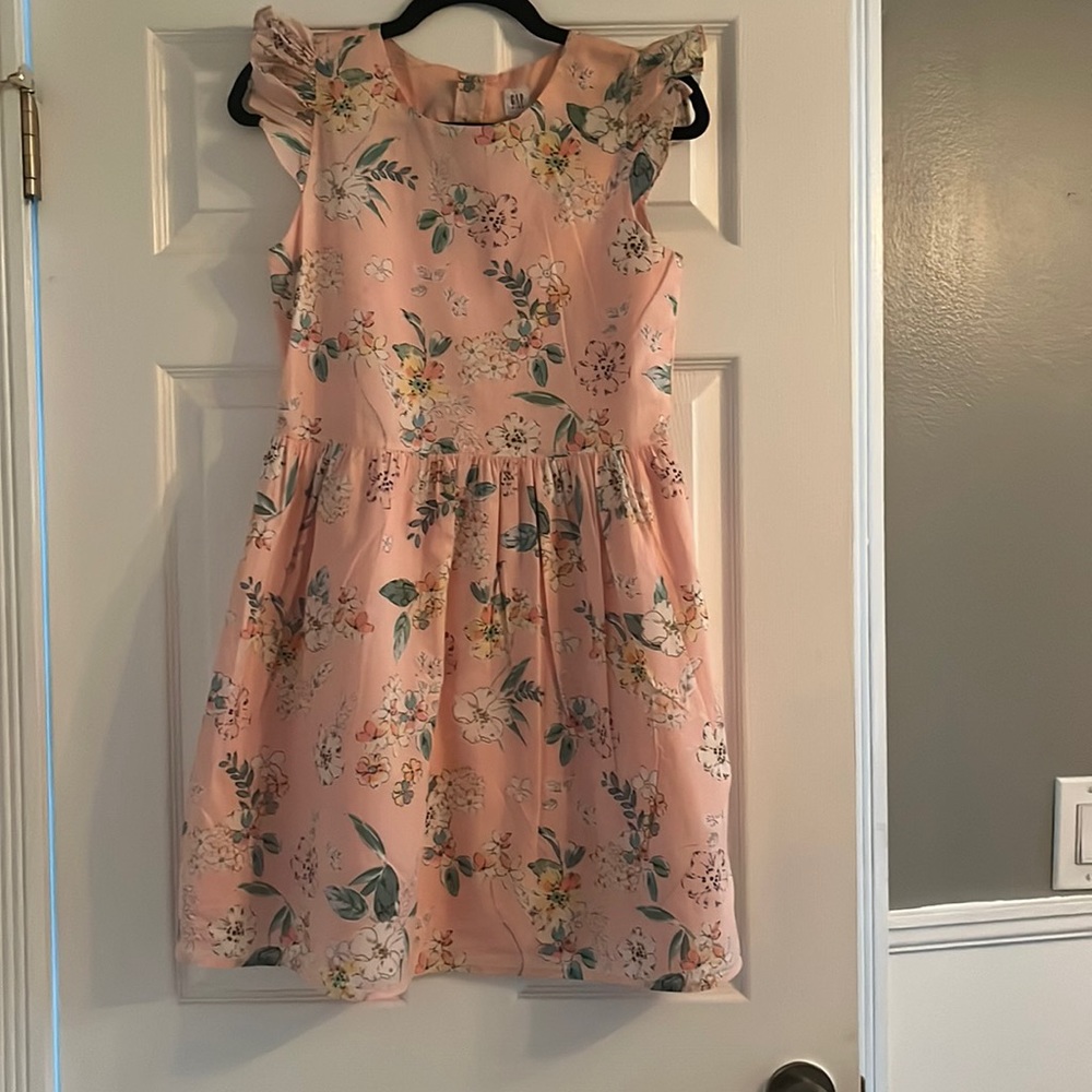 Gap kids pink floral dress